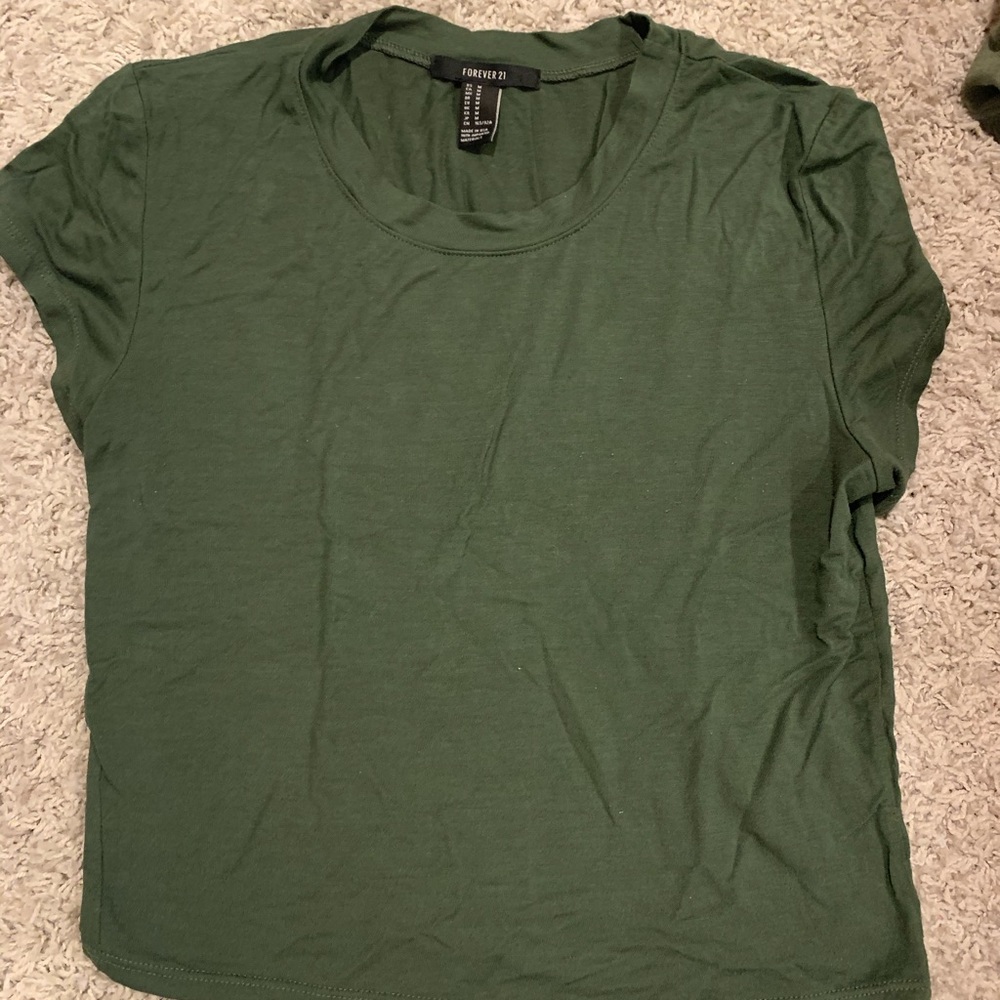 forever 21 army green short sleeve